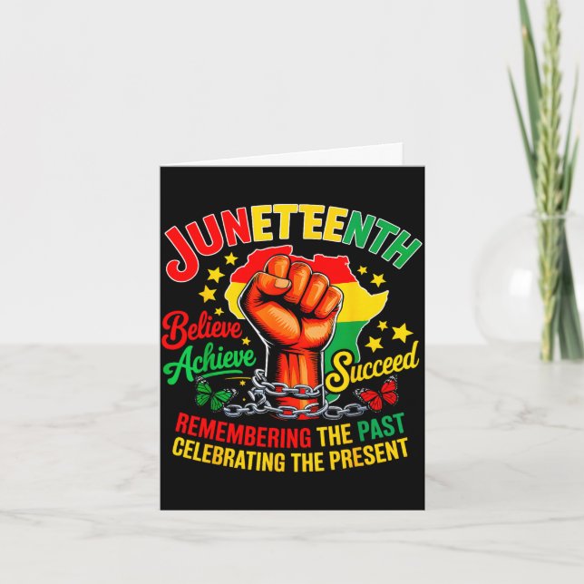Juneteenth är självständighetsdag tror uppnå kort (Framsida)
