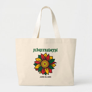 JUNETEENTH-ARV 1865 Blommig Bomull Kvinnor Jumbo Tygkasse
