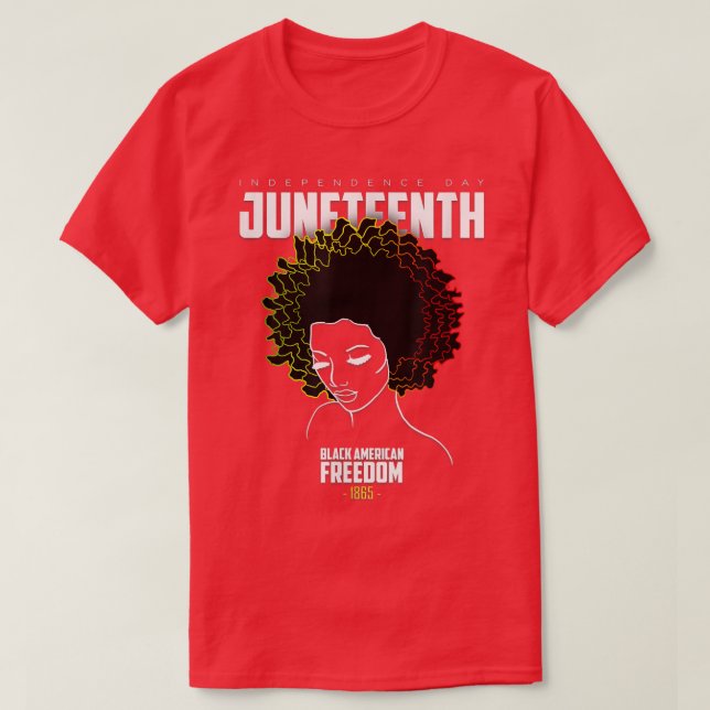 Juneteenth Black Afro American History Freedom  T Shirt (Design framsida)