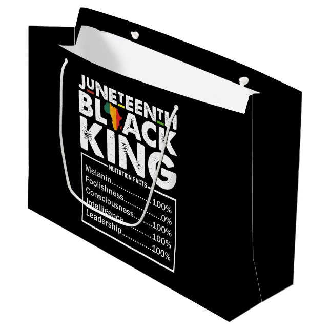 Juneteenth Black King Näringsfakta Melanin (Framsidan Vinklad)