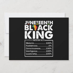 Juneteenth Black King Näringsfakta Melanin Inbjudningar
