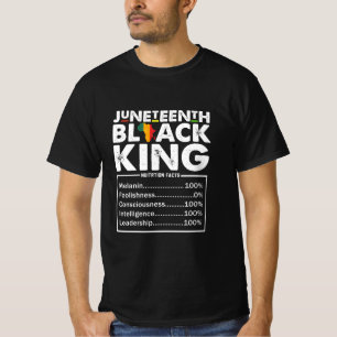 Juneteenth Black King Näringsfakta Melanin T Shirt