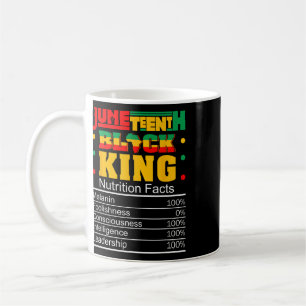Juneteenth Black King Näringsfakta Stolthet Afri Kaffemugg