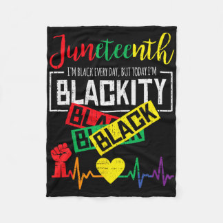 Juneteenth Blackity Heartbeat Freedom African June Fleecefilt