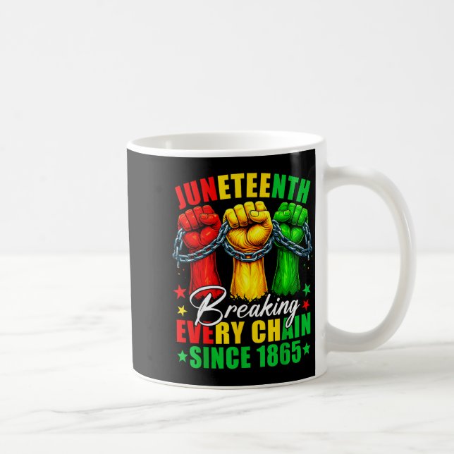 Juneteenth bryter varje kedja sedan 1865 frihet kaffemugg (Höger)