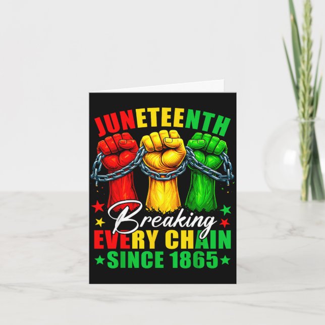 Juneteenth bryter varje kedja sedan 1865 frihet kort (Framsida)