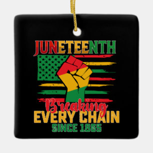 Juneteenth bryter varje kedja sedan 1865 julgransprydnad keramik