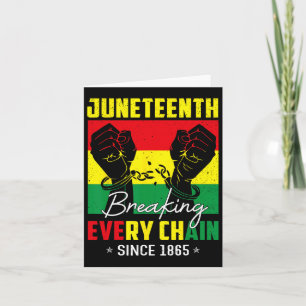 Juneteenth bryter varje kedja sedan 1865 Svart F Kort