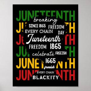 Juneteenth bryter varje kedja sedan 1865 Svarta H Poster