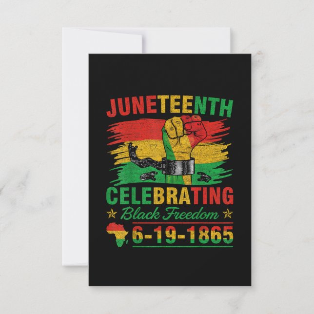 Juneteenth bryter varje kedja svarta män kvinnor p inbjudningar (Framsida)