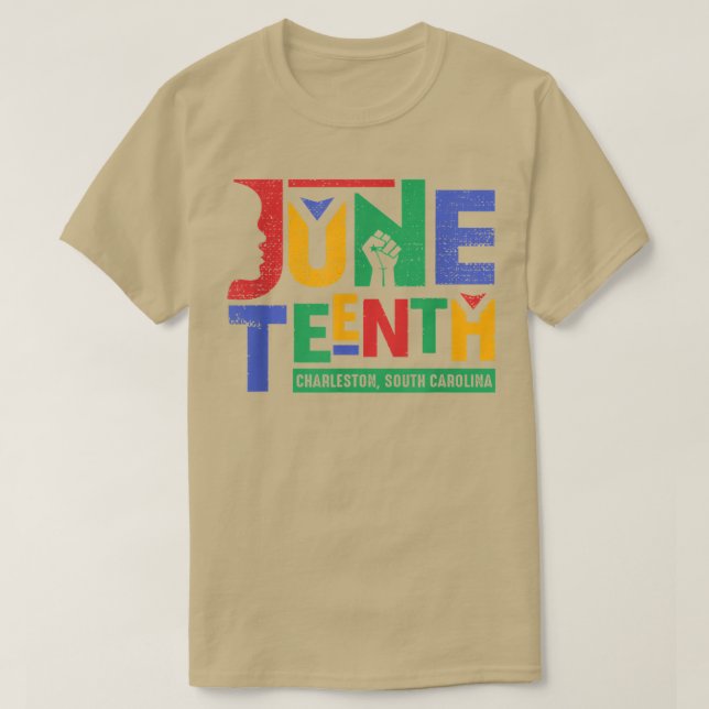 Juneteenth Charleston South Carolina Black History T Shirt (Design framsida)