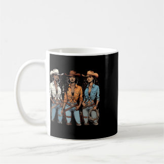 Juneteenth Cowgirl Western Melanin Svart Historia Kaffemugg