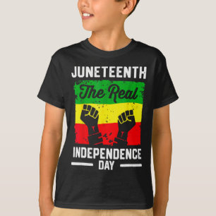 juneteenth den riktiga självständighetsdagen sedan t shirt