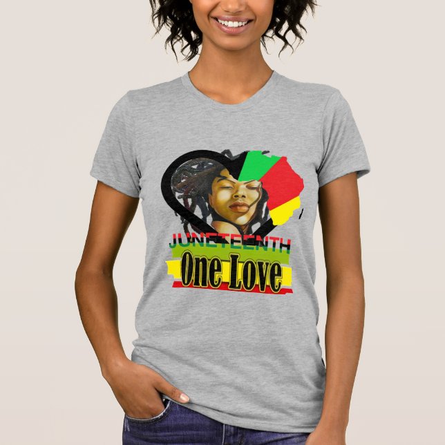 Juneteenth-design för tjejen i dig t shirt (Framsida)