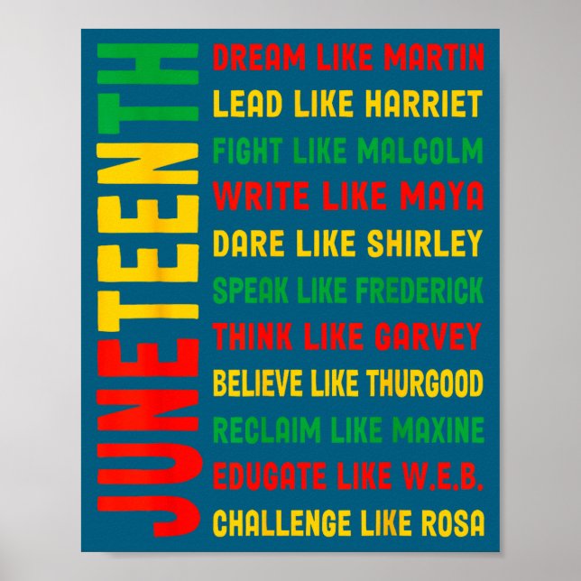 Juneteenth dröm som Martin svart historia afrikans Poster (Framsidan)