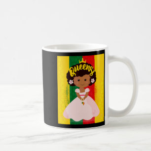 juneteenth-drottning svart tjej magi melanin man k kaffemugg