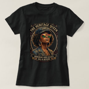 Juneteenth Drottning Tröja Svart Stolthet T-shirt,