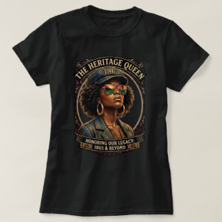 Juneteenth Drottning Tröja Svart Stolthet T-shirt,