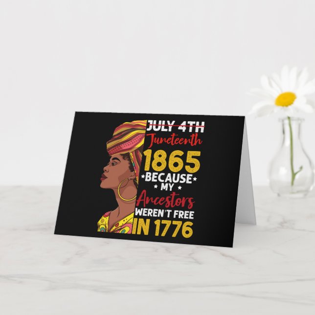 Juneteenth eftersom mina förfäder inte var fria 17 kort (Liten växt)