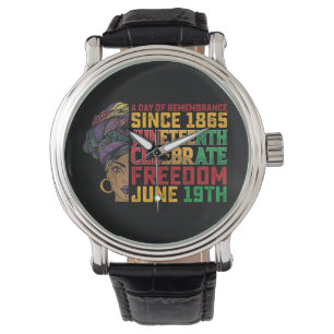 Juneteenth En Dag Av Minne Svart Frihet Armbandsur