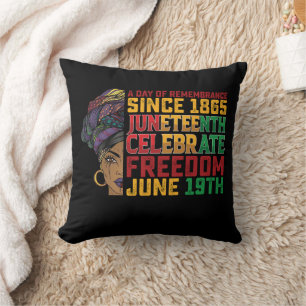 Juneteenth En Dag Av Minne Svart Frihet Kudde