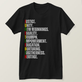 JUNETEENTH-färgad text T Shirt