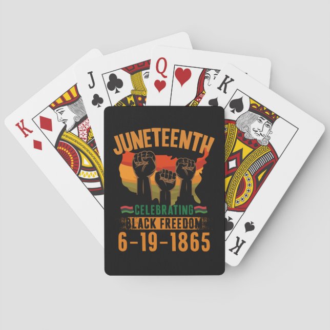 Juneteenth firande av svart frihet 186 afrikansk casinokort (Baksidan)