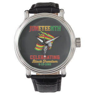 Juneteenth firande av svart frihet 6 19 1865 armbandsur