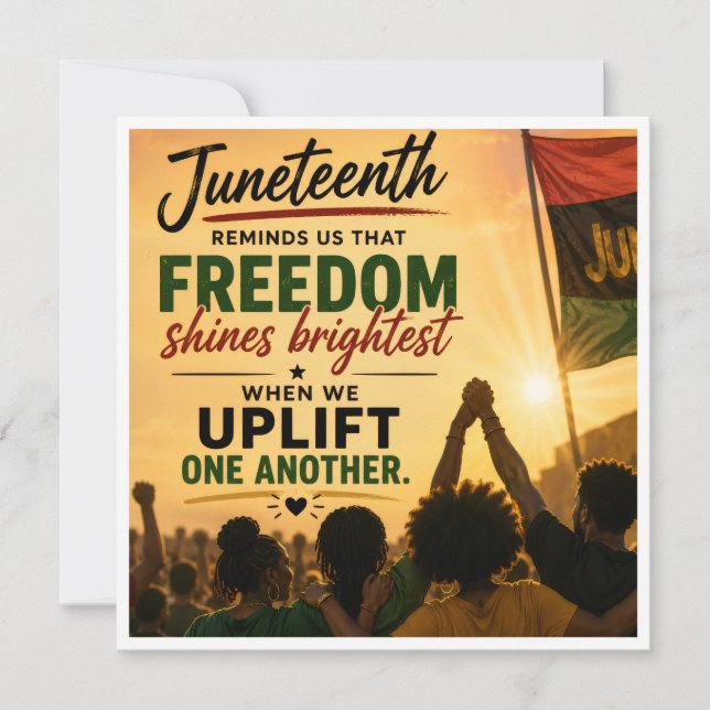 Juneteenth-firande kort (Framsida)