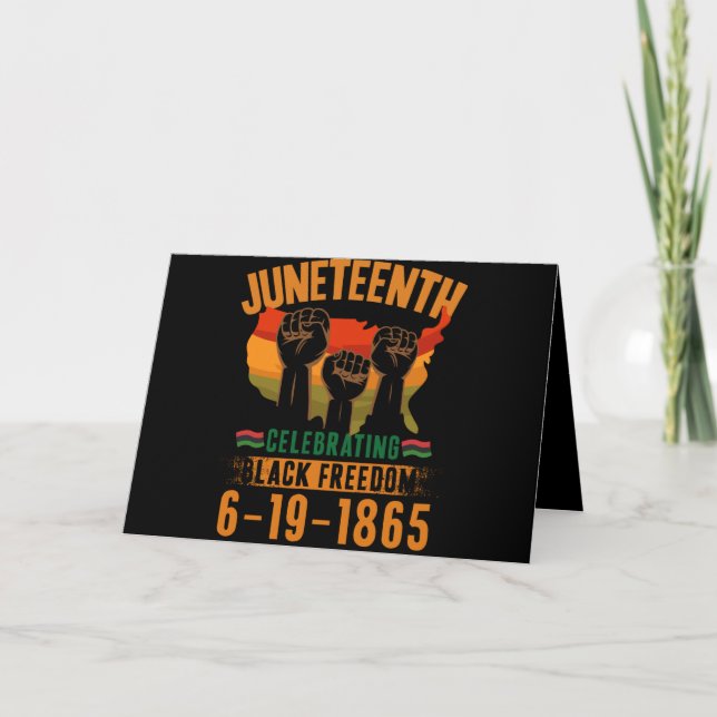 Juneteenth firande svart frihet 186 afrikansk kort (Framsida)