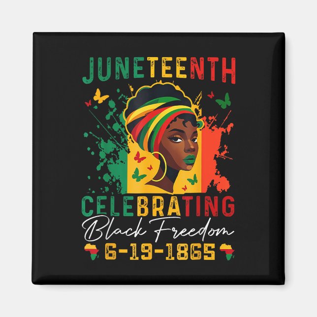 Juneteenth firande svart frihet Juneteenth 18 Magnet (Framsidan)