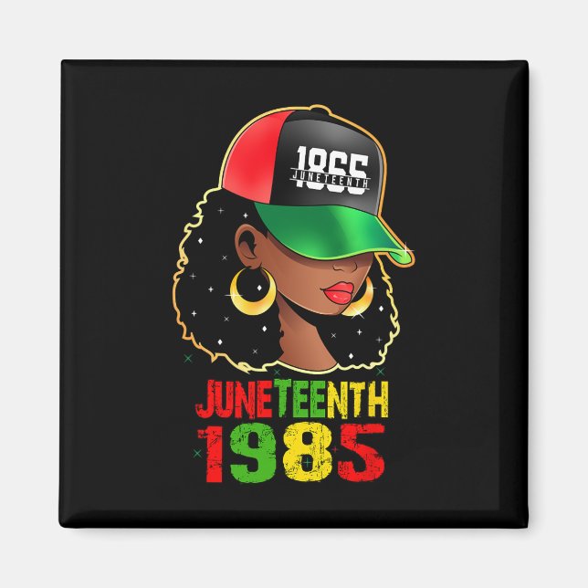 Juneteenth firar afroamerikanska frihetsdagen  magnet (Framsidan)