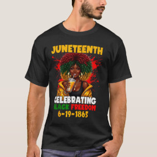 Juneteenth firar svart frihet 1865 afro t shirt
