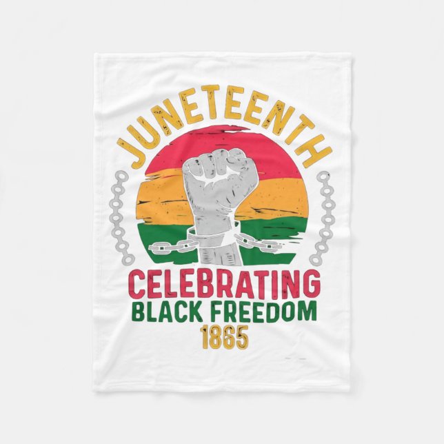 juneteenth firar svart frihet 1865 fleecefilt (Framsidan)