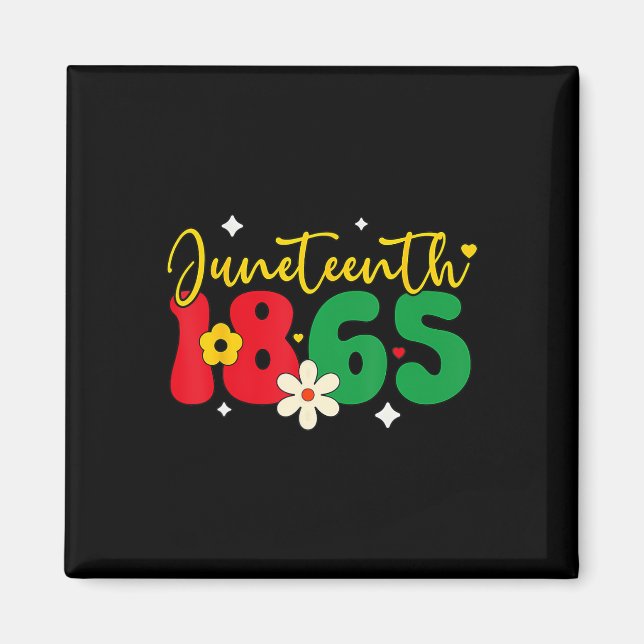 Juneteenth firar svart frihet 1865 Historia Mo Magnet (Framsidan)