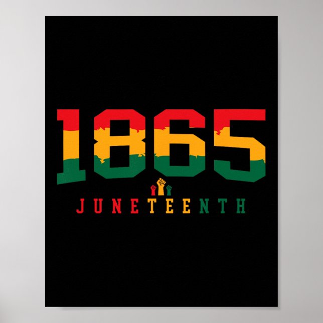 Juneteenth firar svart frihet 1865 historik Mo Poster (Framsidan)