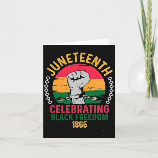 juneteenth firar svart frihet 1865 kort (Framsida)