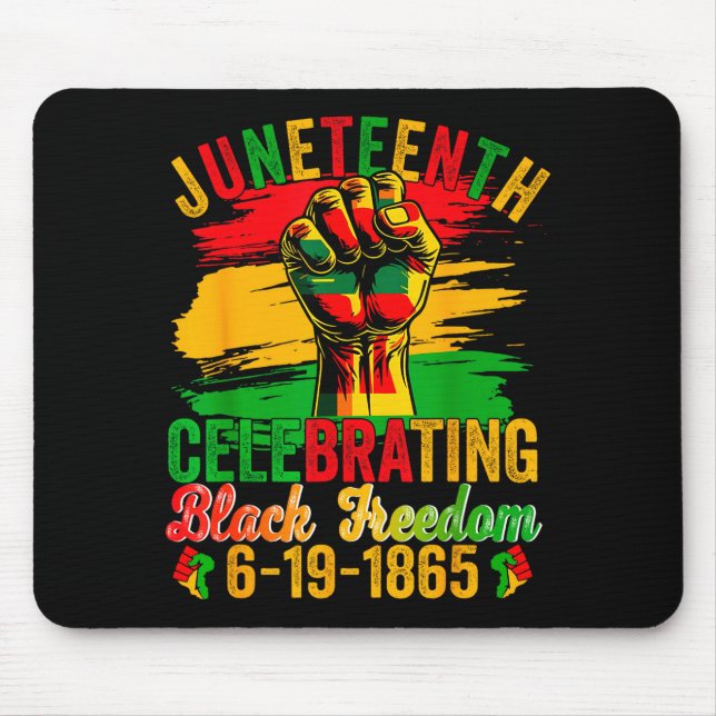 Juneteenth firar svart frihet 1865 män musmatta (Framsidan)