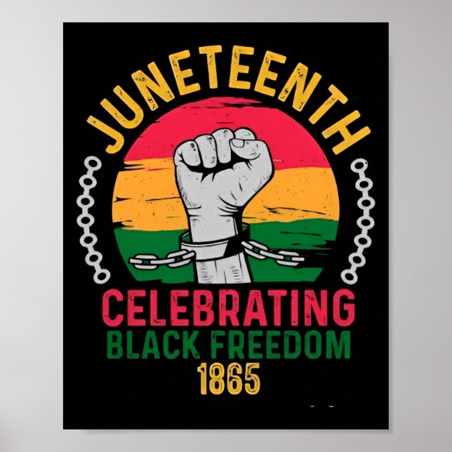 juneteenth firar svart frihet 1865 poster (Framsidan)