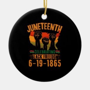 Juneteenth Firar Svart Frihet 186 Afrika Julgransprydnad Keramik
