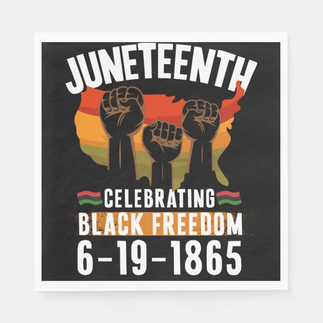 Juneteenth firar svart frihet 186 Afrika Pappersservett (Framsidan)