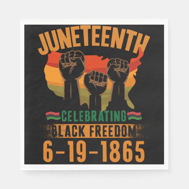 Juneteenth firar svart frihet 186 afrikansk pappersservett (Framsidan)
