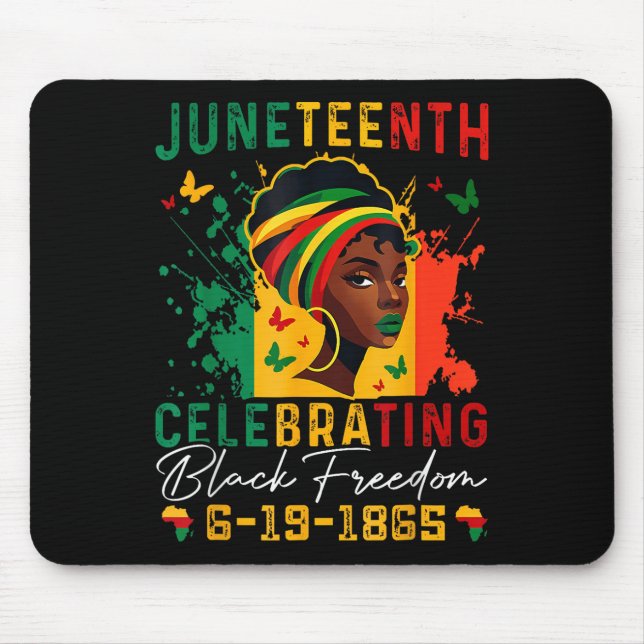 Juneteenth firar svart frihet Juneteenth 18 Musmatta (Framsidan)