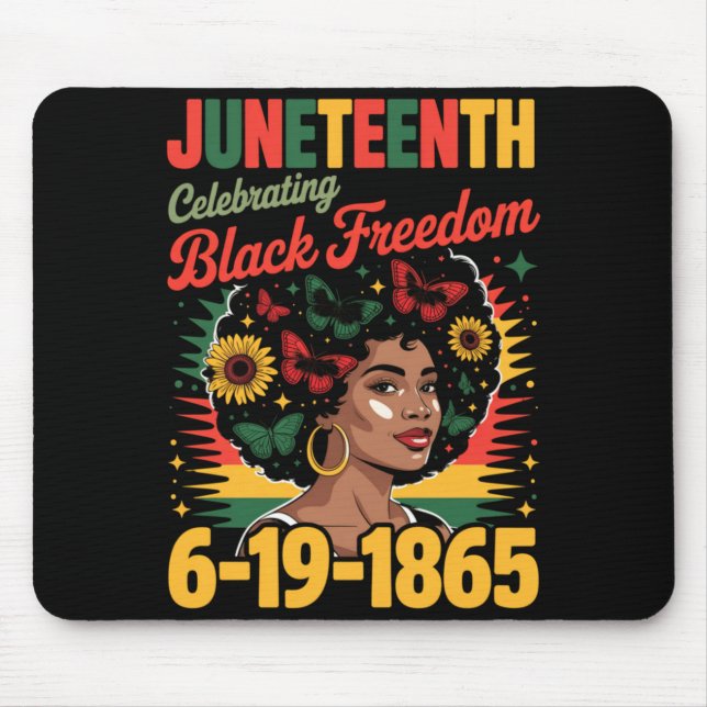 juneteenth firar svart frihet svart historia musmatta (Framsidan)