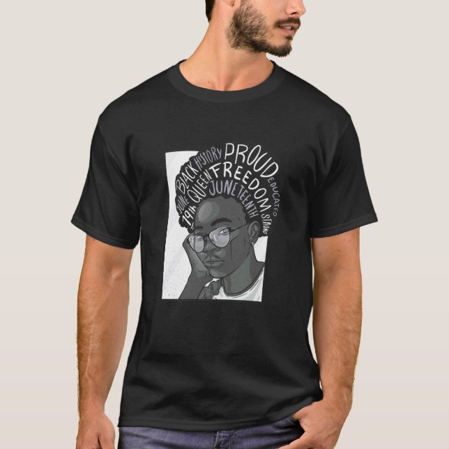 JUNETEENTH Flicka. Stark. Utbildad. Stolt. Meme T Shirt (Framsida)