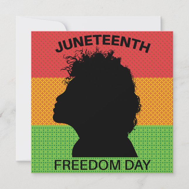 Juneteenth Freedom Day, Flag Pattern Inbjudningar (Framsida)