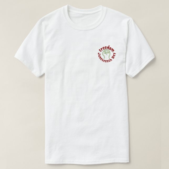 Juneteenth Freedom Day Knutna Grafisk Typografi T- T Shirt (Design framsida)