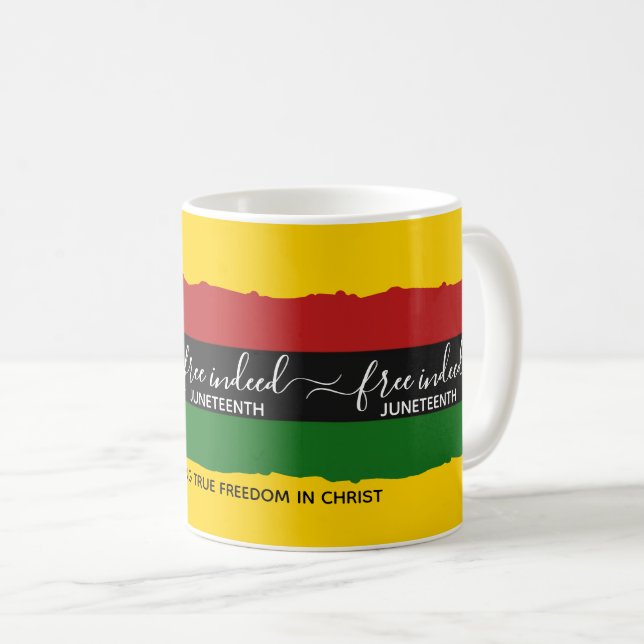 Juneteenth FRI I SJÄLVA VERKLIGHETEN Kaffemugg (Framsida höger)