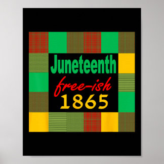 Juneteenth Fri-ish 1865 Frihet Emancipation Svart Poster