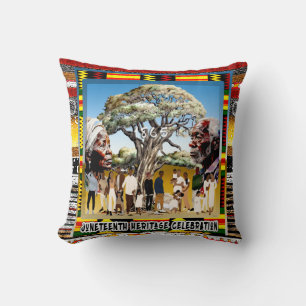 Juneteenth • Fridagsfirande Kastkudde Kudde
